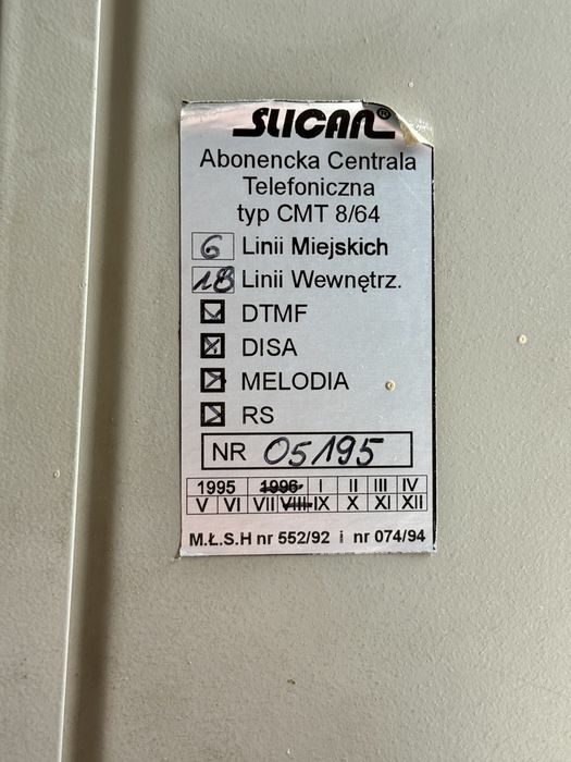 SLICAN CMT 8/64 abonencka centrala telefoniczna