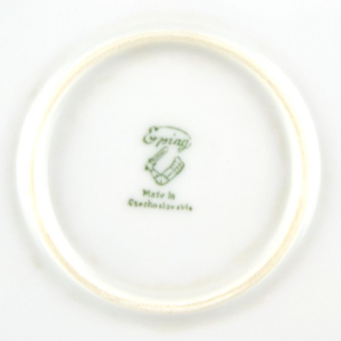 Conjunto de prato de servir e travessa em porcelana Checoslovaca EPIAG