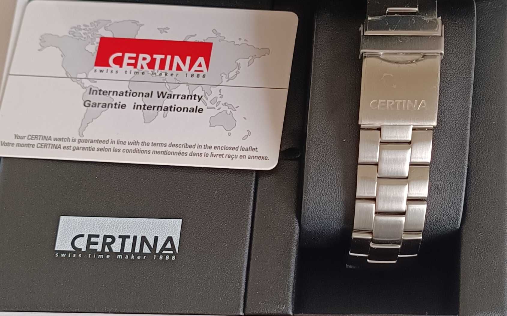Швейцарские новые часы CERTINA SPORT Chronographs Quartz G10 новые.