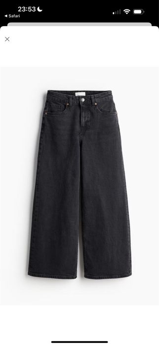 Джинси Pull&Bear широкі палаццо графіт/темно-сірі