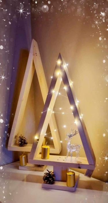 Choinka drewniana pod stroik