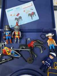 Playmobil rycerze + farmer i policjant