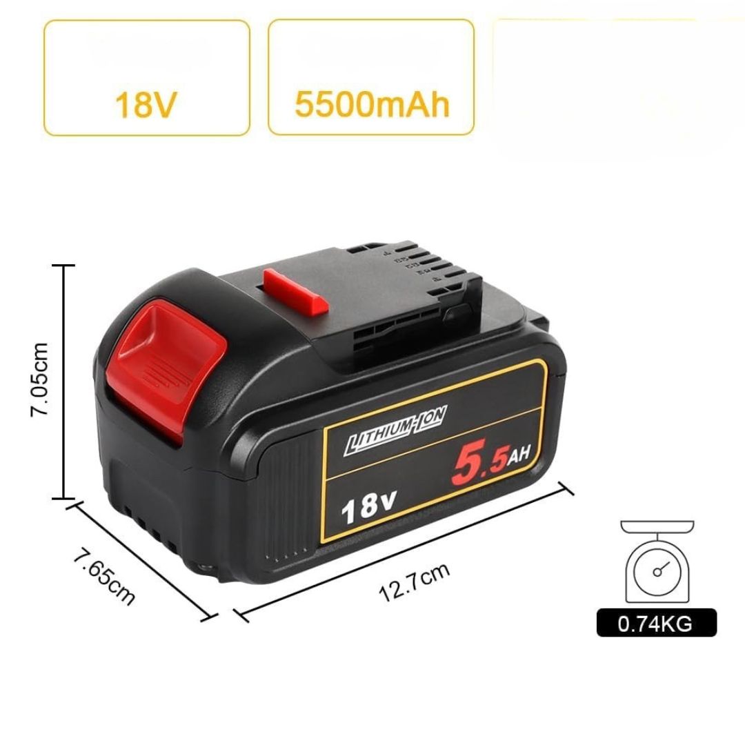 2x Akumulator Bateria do Dewalt Powarobor DCB184 18V 5000mah 5,5Ah