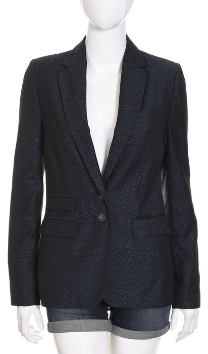 NEXT taliowana granatowa marynarka damska w rzucik żakiet blezer 34 36