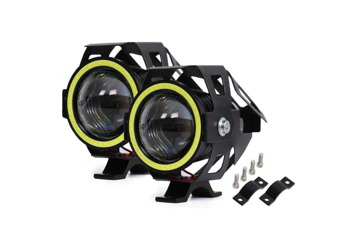 Halogeny motocyklowe RING LED lampy reflektory U7