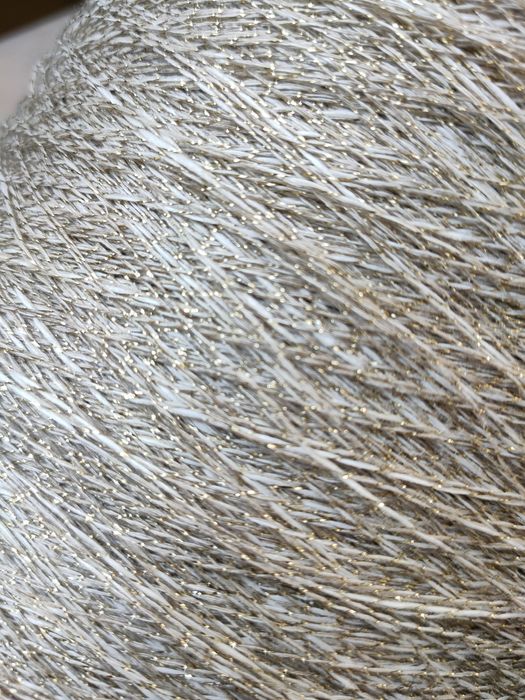 Włóczka wiskoza len Lurex