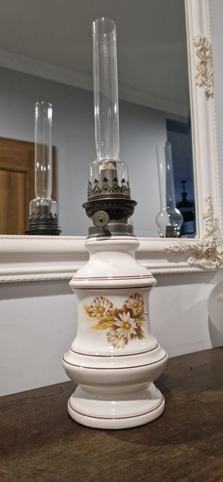 Lampa naftowa Francuska ceramika
