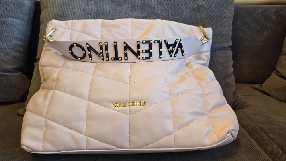 Torebka shopperka oryginalna Valentino jak nowa pudrowy róż