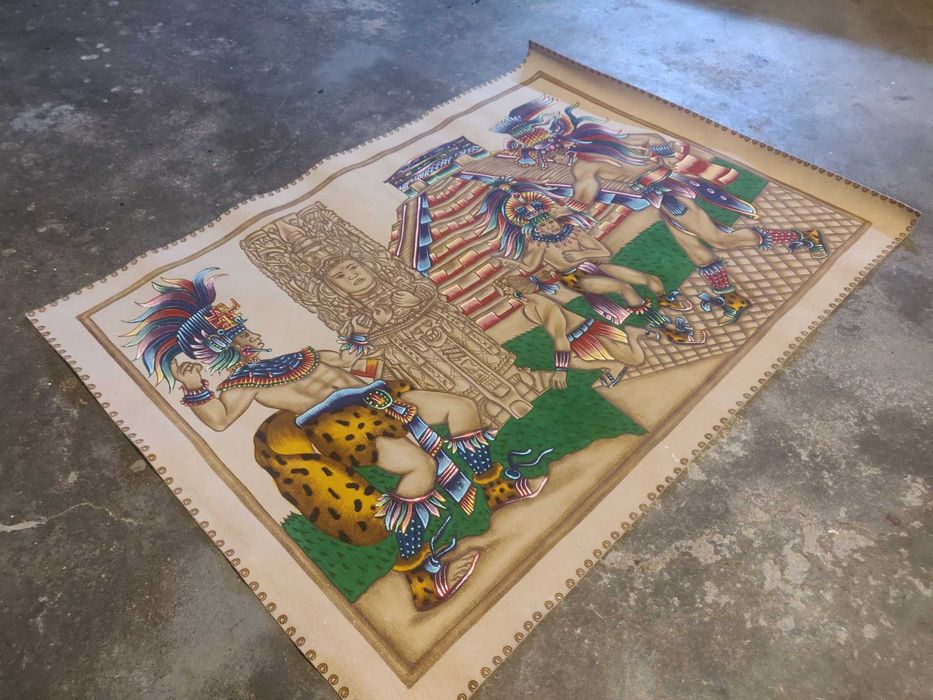 Quadro em pele pintador à mão