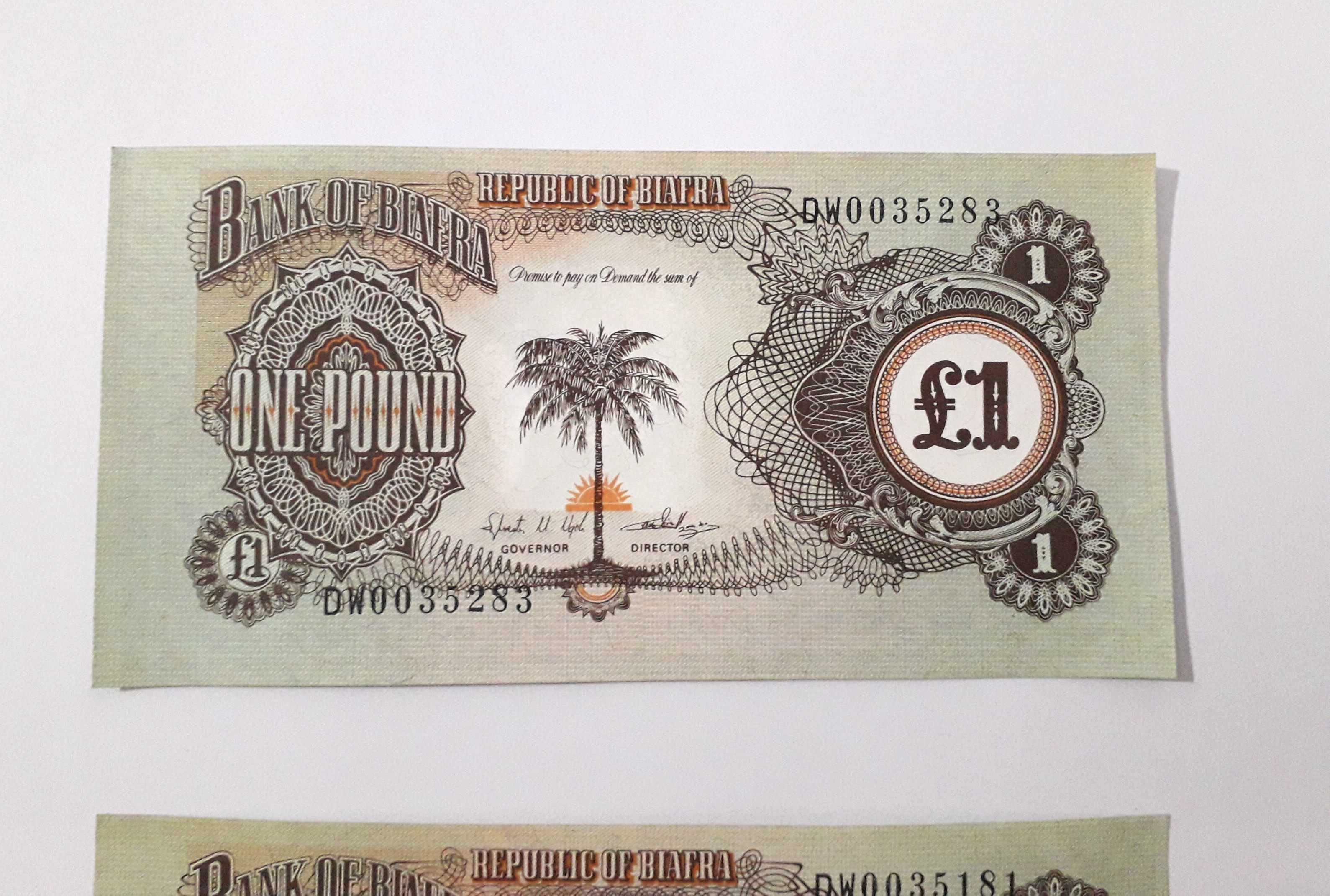 Notas de 1 Pound - Bank of Biafra