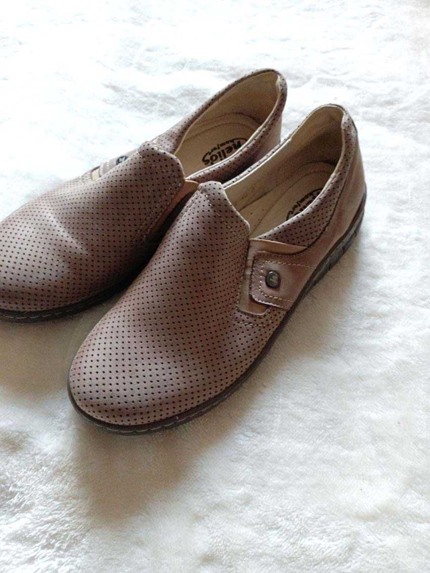 Helios buty skóra naturalna r40 komfortowe 26 cm