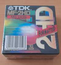 Caixa TDK de 10 disquetes 3"1/2