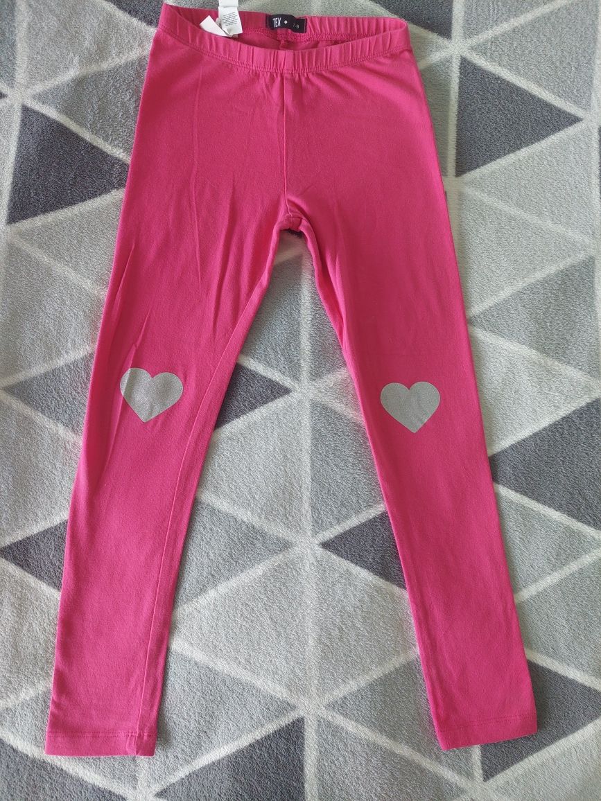 Zestaw ubrań sukienki, legginsy,  koszulka H&M  I inne r.122-128