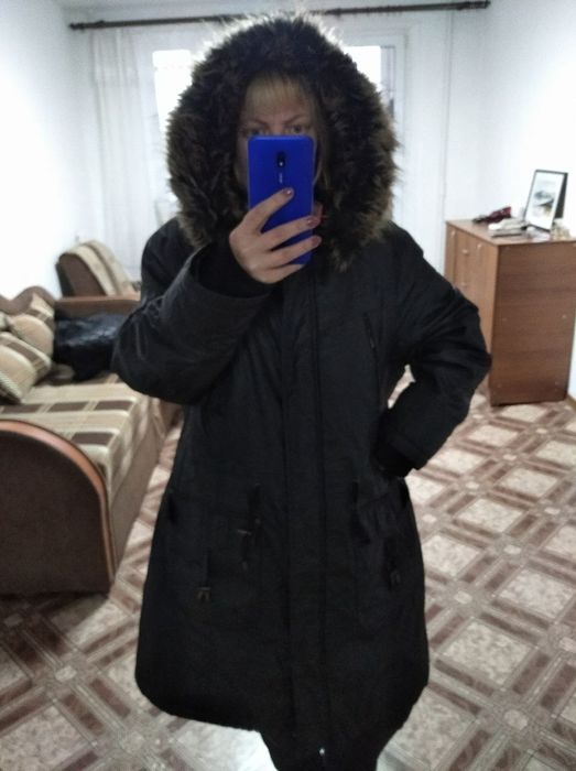 Пуховик пальто куртка великого розміру женская. Батал.