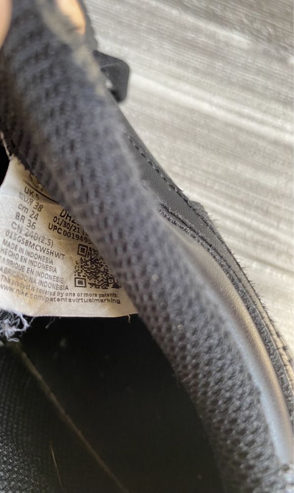 Nike Air Force one low, triple black, rozmiar 38, stan bardzo dobry