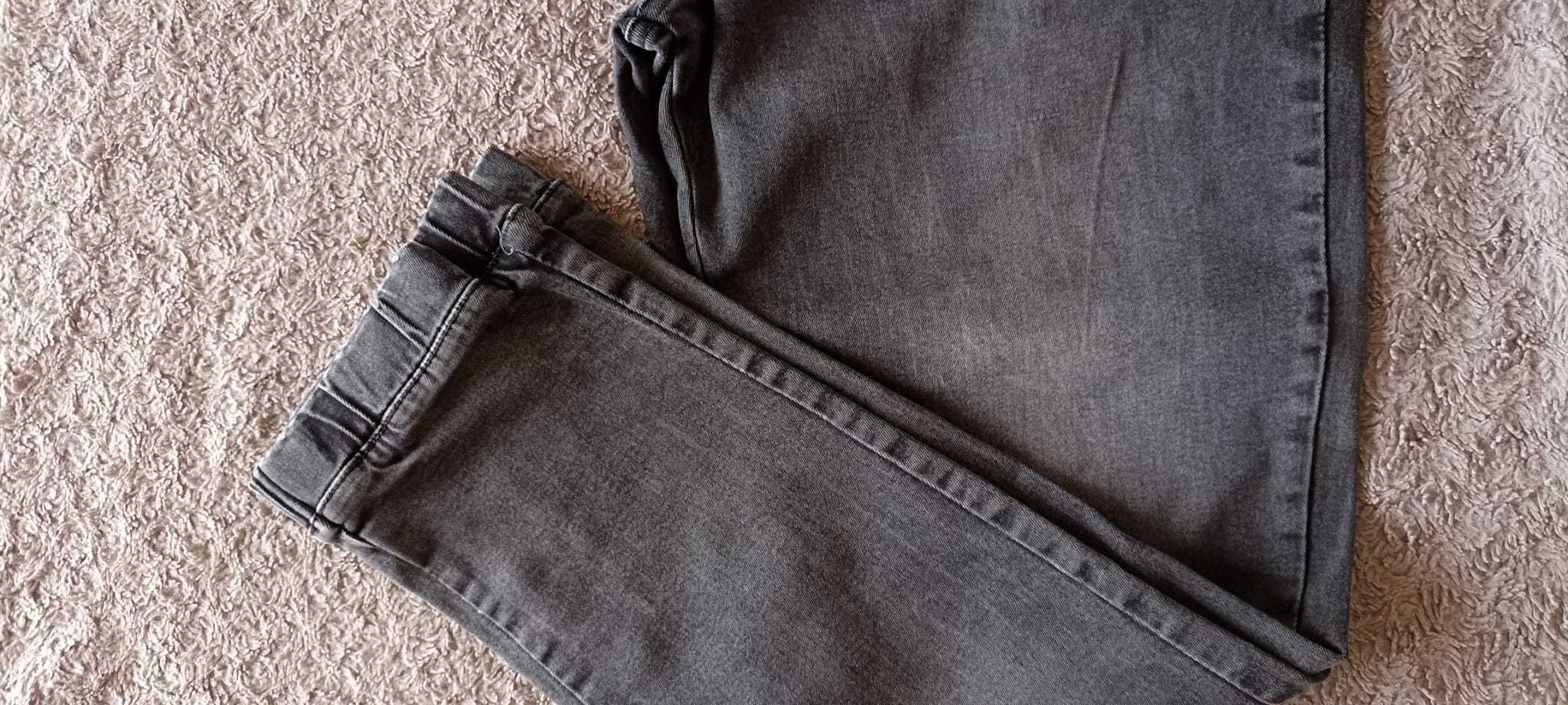 Calças jogger em denim cinza