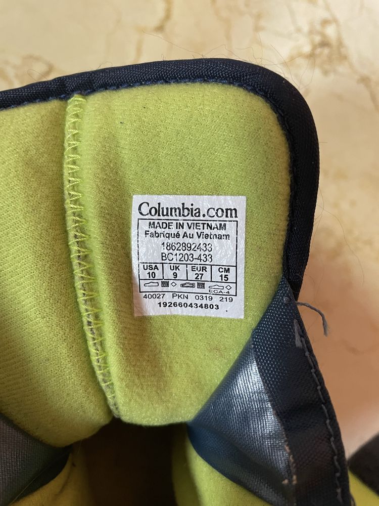 Детские зимние ботинки Columbia 27 размер