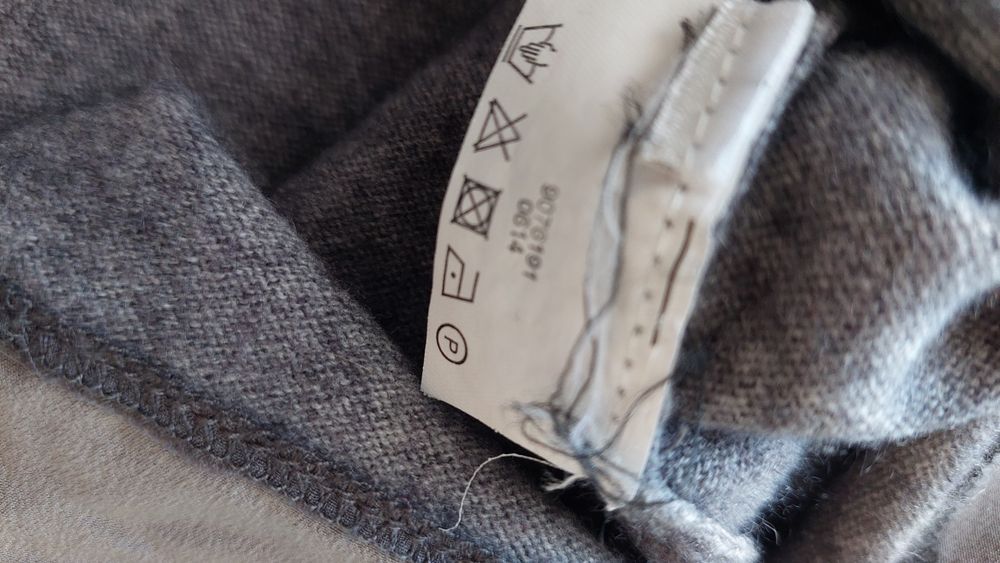 Gc fontana sweter szary wełniany z kaszmirem r.38