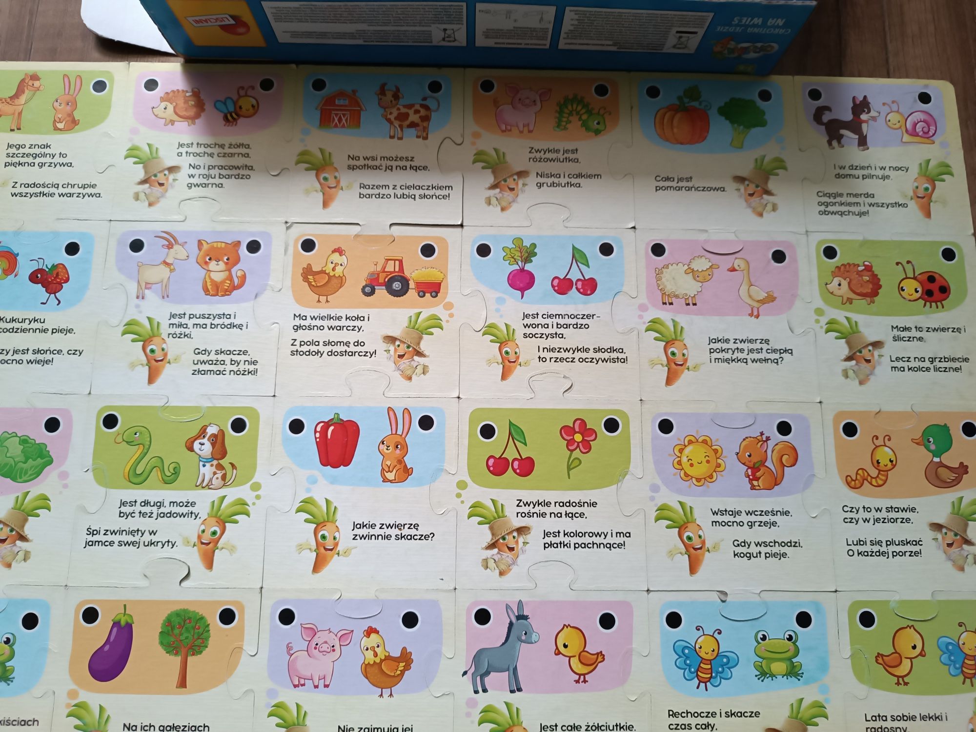 Gra edukacyjna Carotina jedzie na wieś: puzzle z długopisem