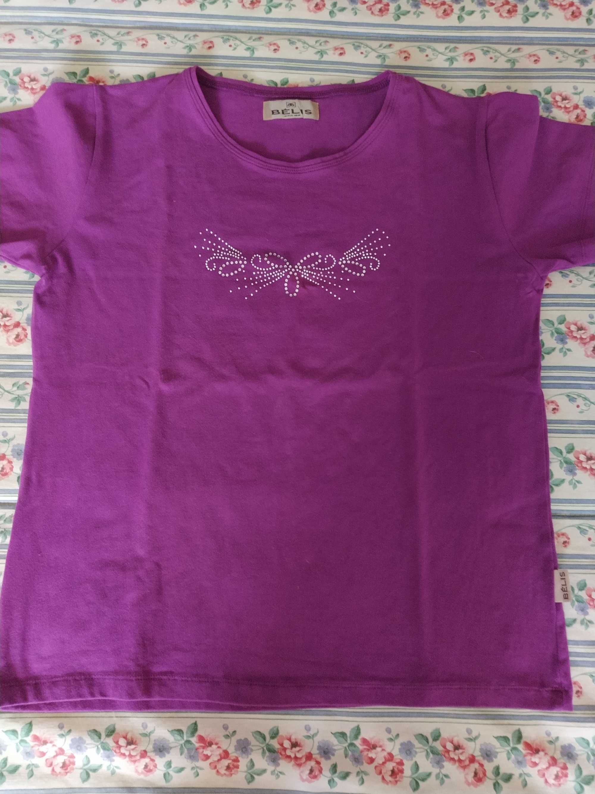 T-Shirt de cor púrpura algodão tam. M