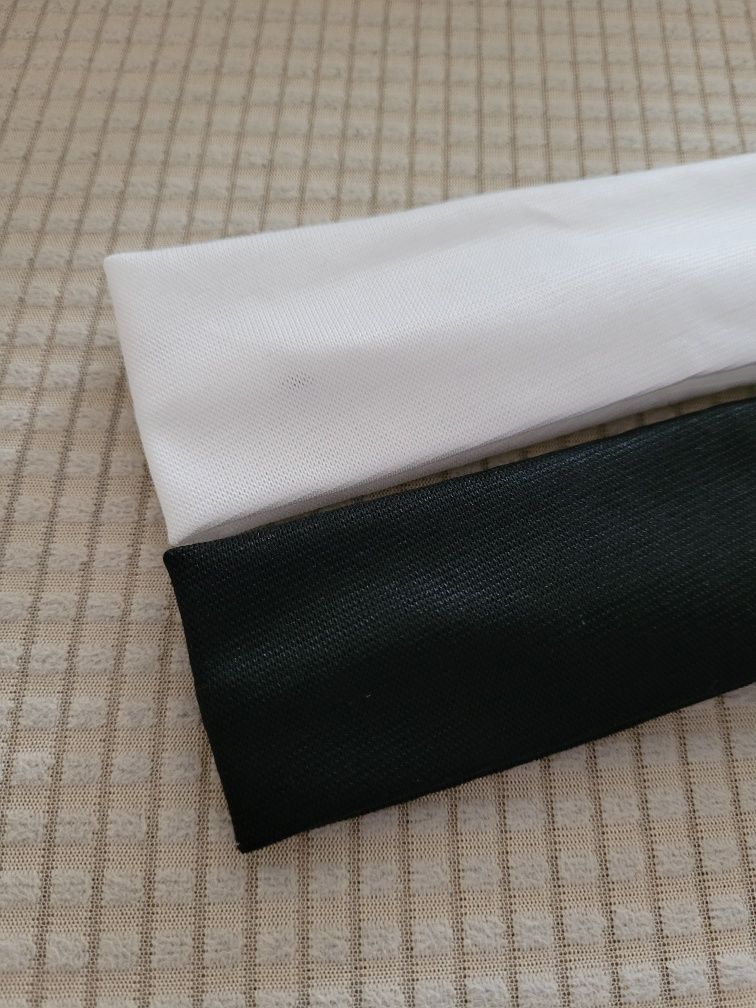 Nowa opaska czarna biała 4,5 cm