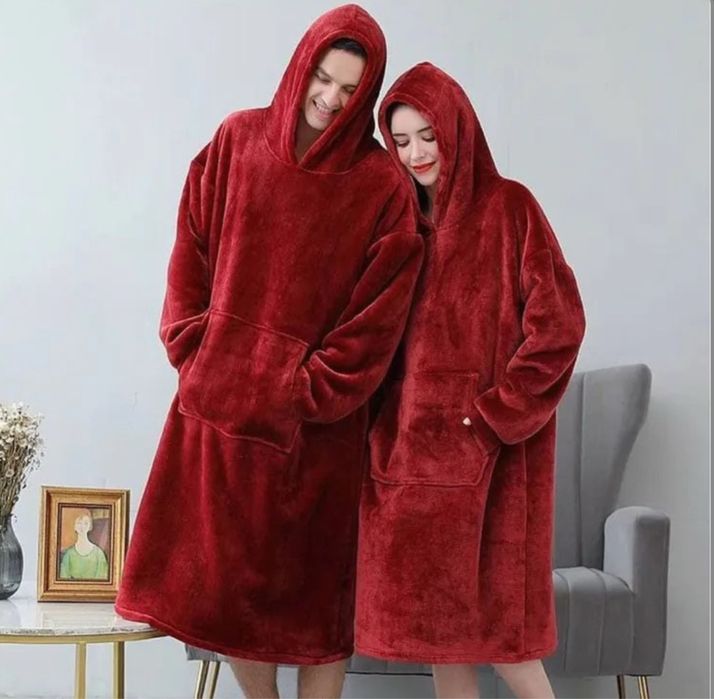 Толстовка-плед з капюшоном і рукавами у чотирьох кольлорах(оверсайз)