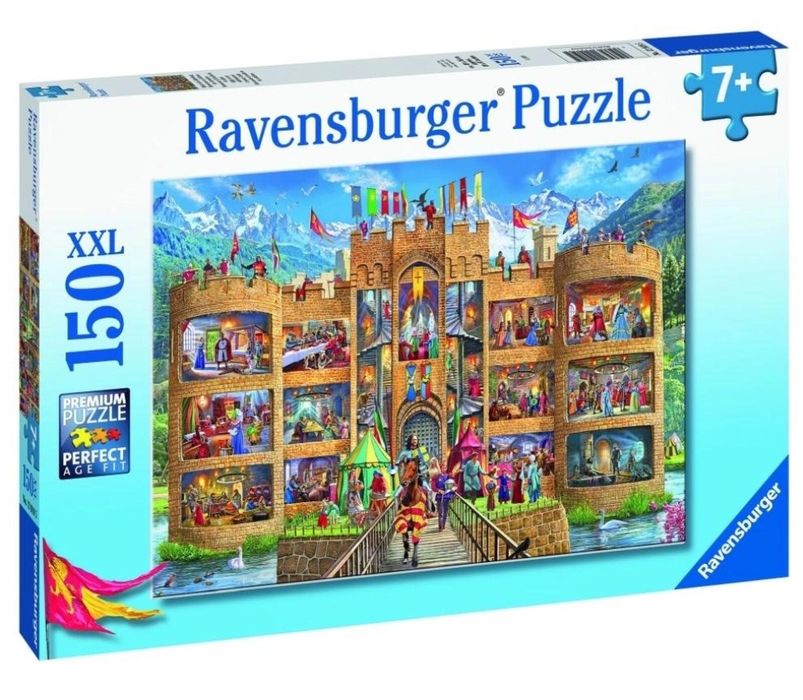 Puzzle 150 Widok na zamek rycerski XXL pudełko,336x238 mm