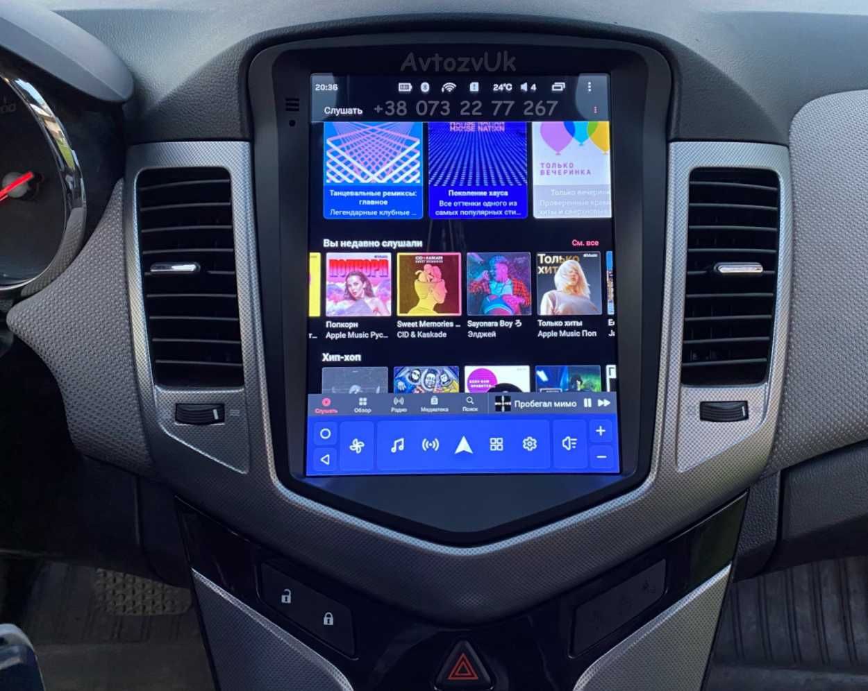 Магнитола CRUZE Chevrolet Круз GPS USB 2 дин Tesla CarPlay Android 14