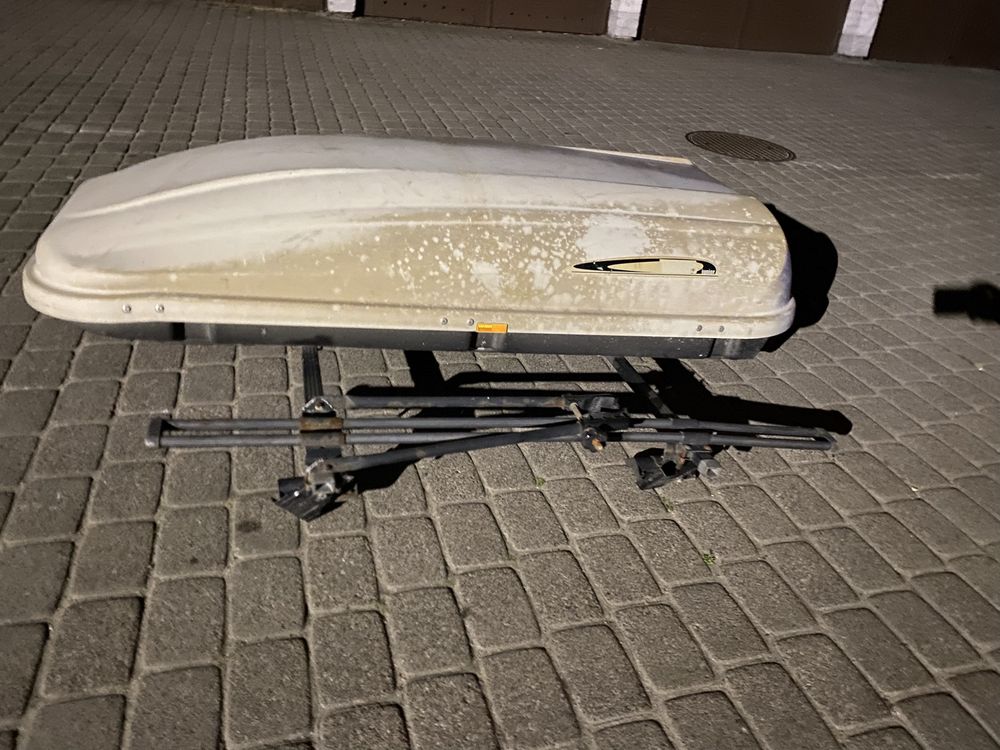 Box dachowy + uchwyt na rower, gotowy do montazu