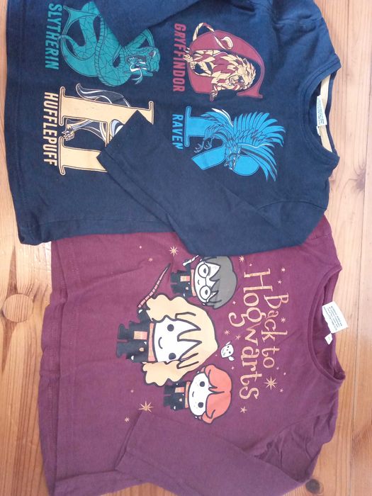 116 harry potter tshirt t-shirt długi rękaw long zestaw 2x