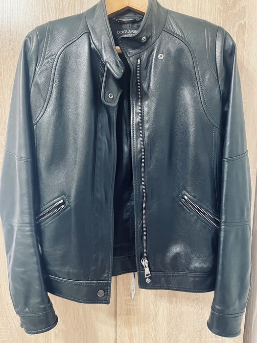 Кожаная женская куртка dolce & gabbana оригинал