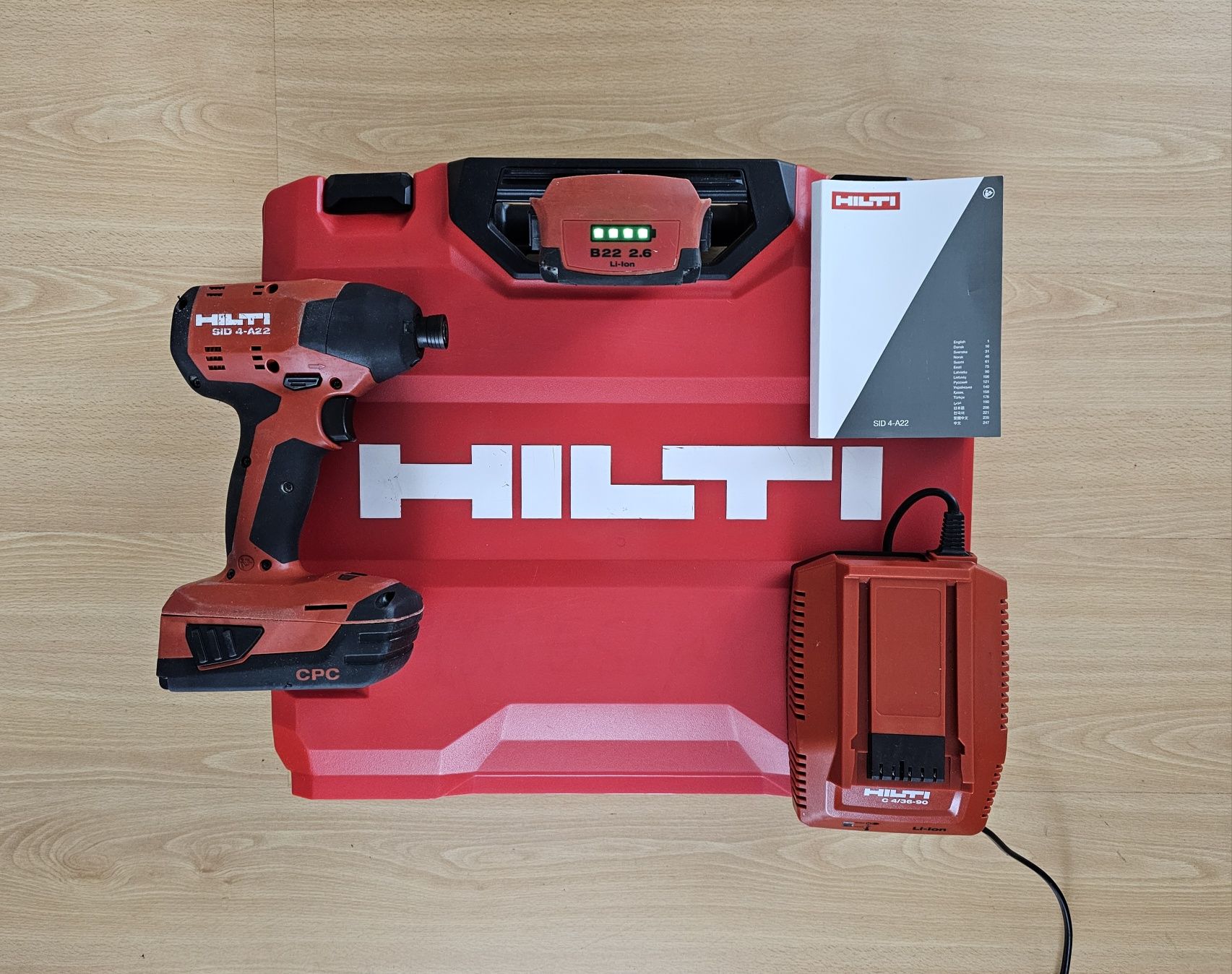 HILTI SID 4-A22 Zakrętarka Udarowa 194Nm 2xAku Ładowarka Walizka ŁADNA