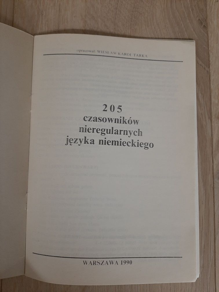 205 czasowników nieregularnych j. niemiecki - Wiesław Karol Tarka