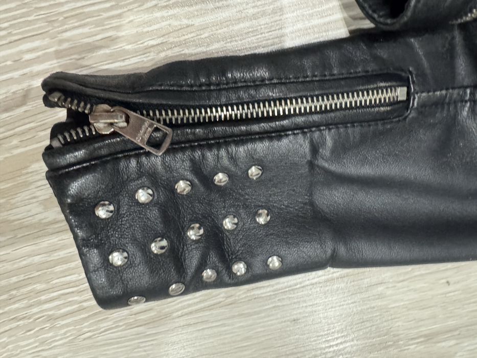 Куртка косуха натуральная кожа calvin klein оригинал xs-s