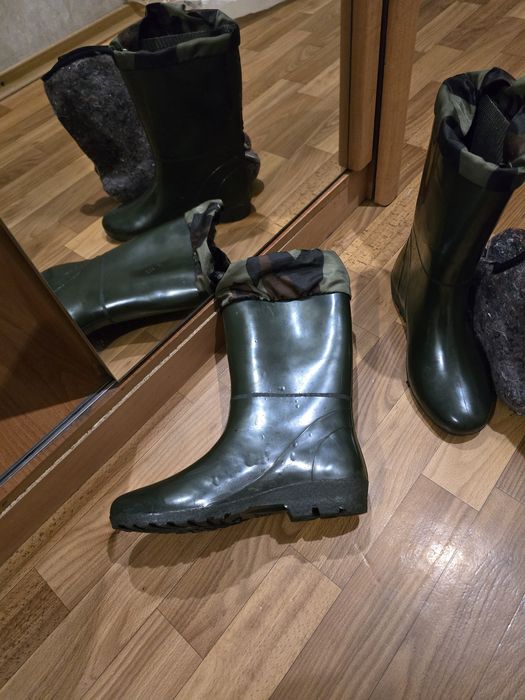 Чоботи гумові зелені р.39
