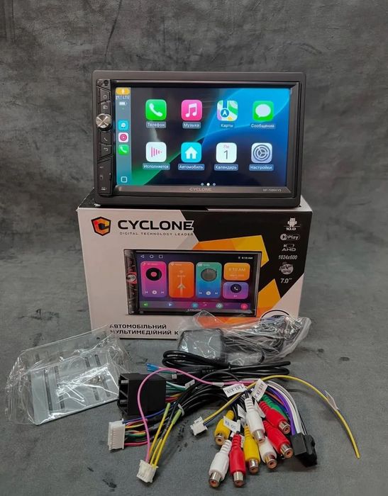 Магнітола 2Дін Cyclone MP 7086V3 Android 2/32Gb CarPlay Android Auto