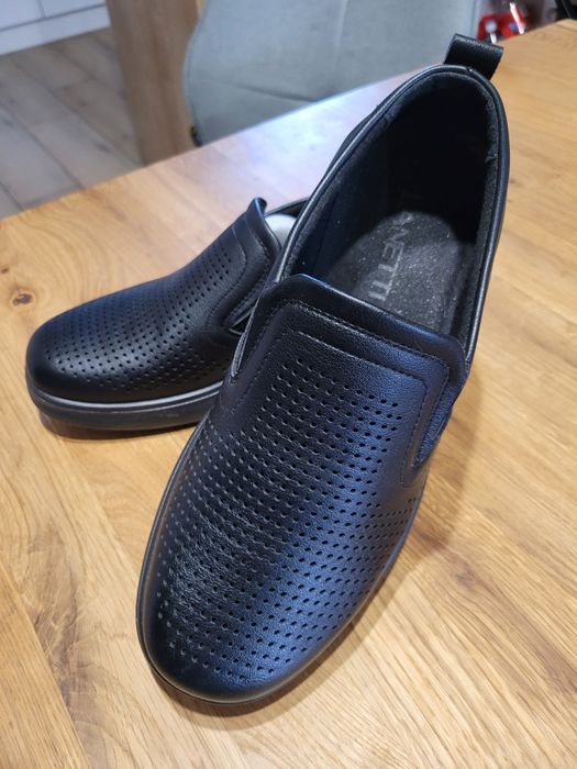 Buty męskie półbuty Lanetti 40 czarne