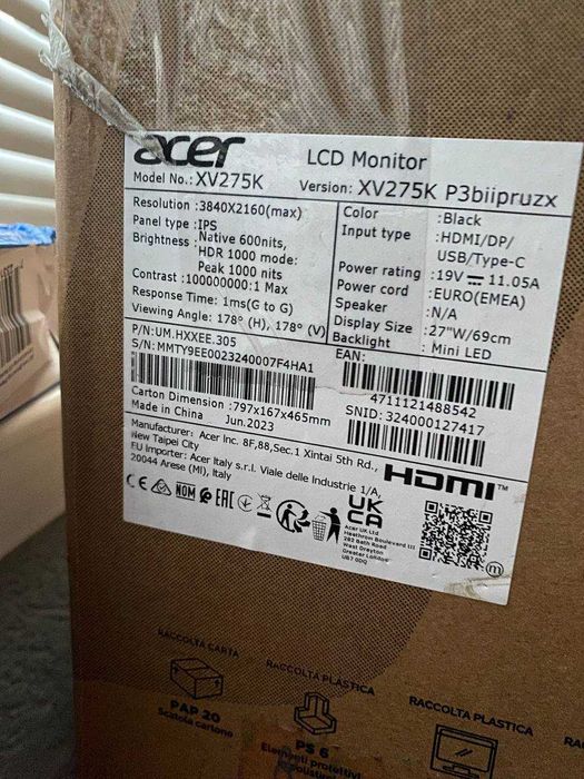 Acer XV275KP3biipruzx