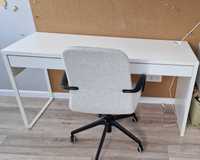 MICKE Biurko + krzesło , biały, 142x50 cm