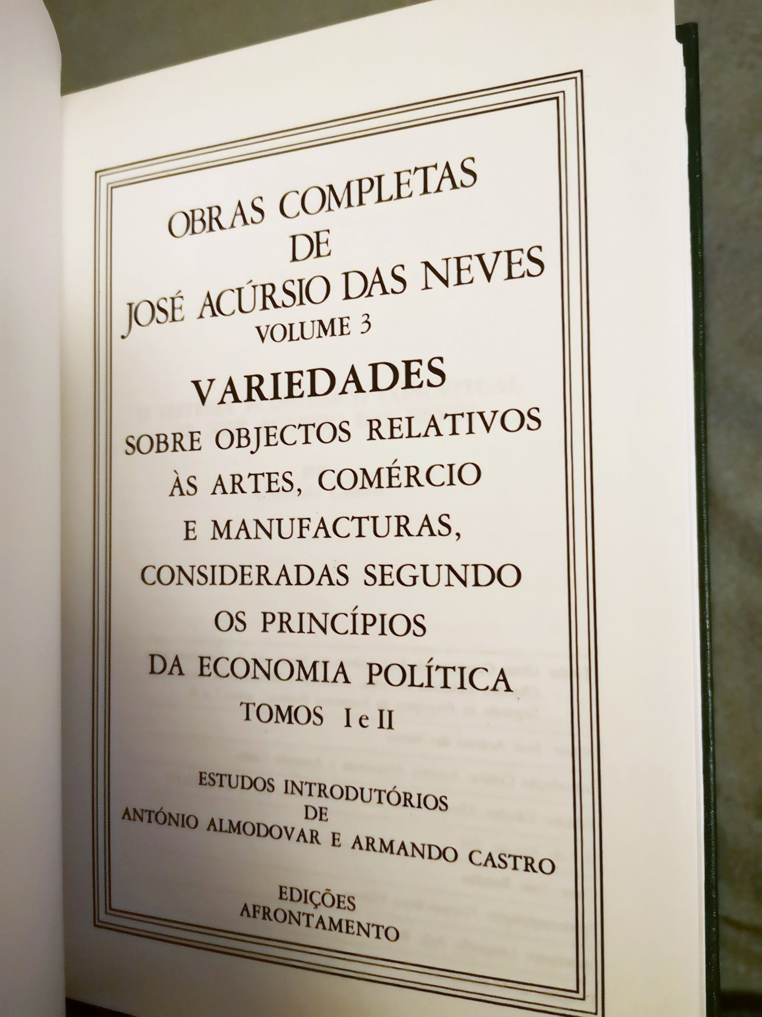 Acúrsio das Neves - obras completas, 6 volumes