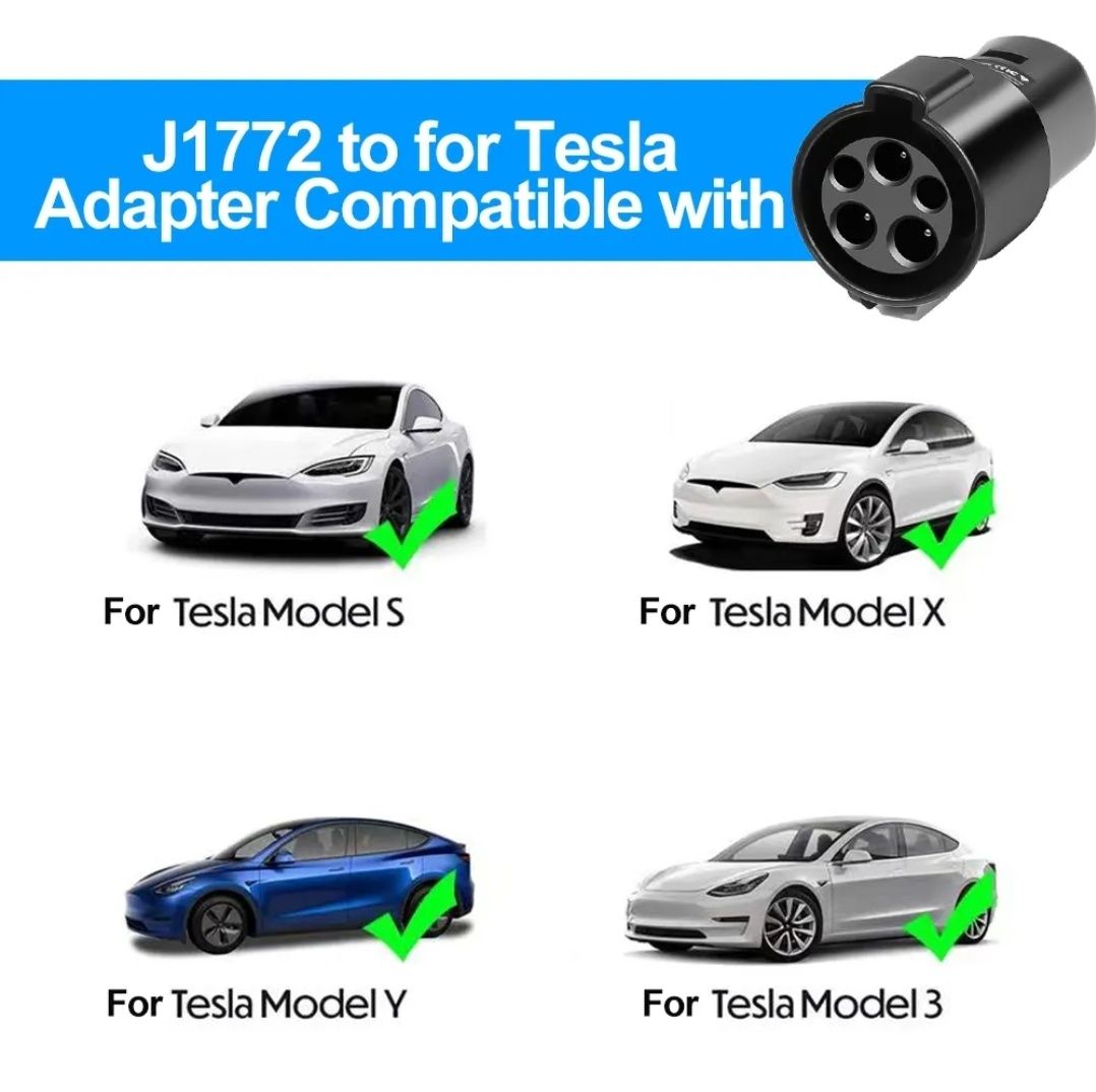 J1772 Tesla переходник 80A зарядка Tesla