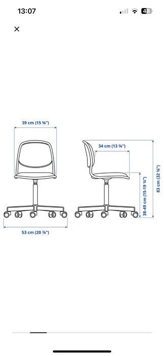 Krzesło obrotowe Ikea Orfjall