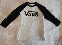 Підліткова футболка Vans чорно - білого кольору з довгим рукавом, L