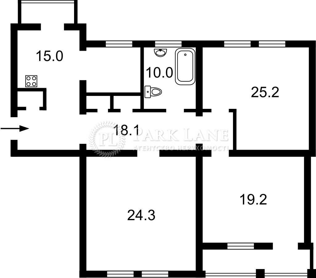Центр Вид на Хрещатик  Ремонт 3кім=120м² / Липки Лютеранська Прорізна