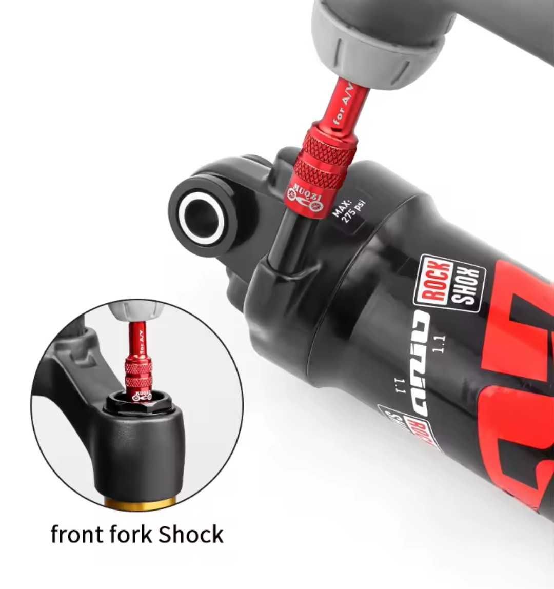 Adaptador inflator ar suspensão garfo dianteiro bicicleta