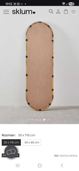 Nowe lustro, drewno mango . Sklum