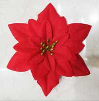 Gwiazda betlejemska poinsecja główka kwiatowa 16 cm czerwona