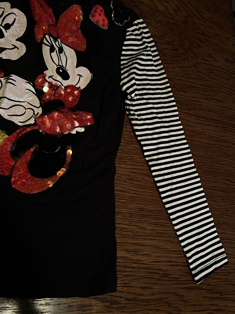Dziewczeca bluzeczka z dlugim rekawem myszki miki r. 116 cm