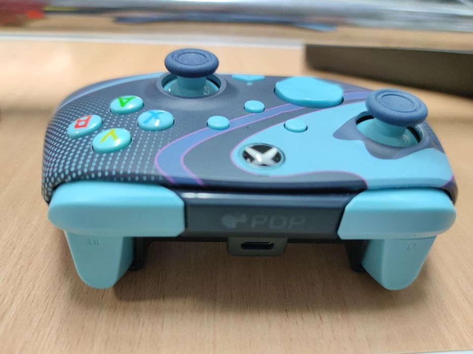 Pad przewodowy XBOX PDP Rematch Blue Tide Glow komis Madej Tarnów