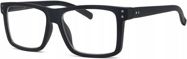 Korekcyjne Okulary do czytania duże kwadratowe czarne +2.5